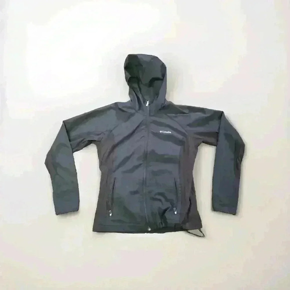Columbia Jackets & Blazers - columbia jacket black softshell hooded woman size Medium 4531